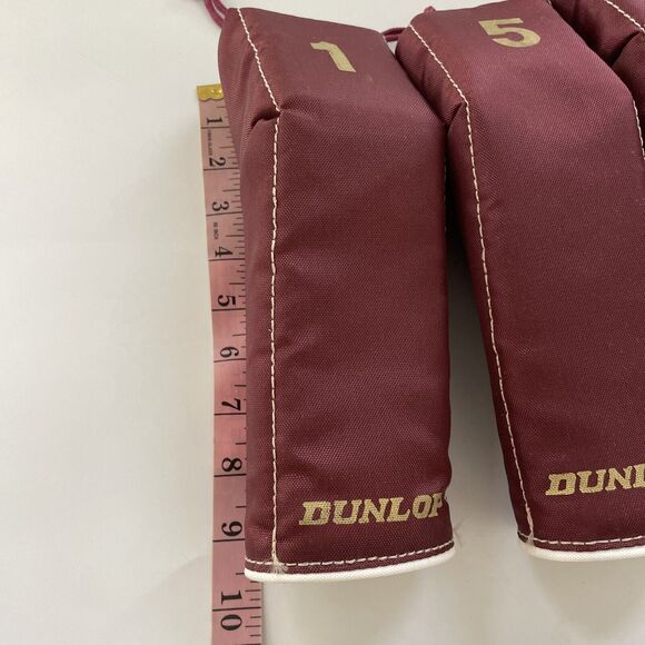 VINTAGE Dunlop Golf Driver Head Cover Set of‎ 4 Nylon RETRO Hi Tech Style - Picture 5 of 8